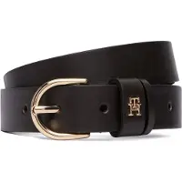 Tommy Hilfiger Cinturón 'TH Monogram' marrón oscuro