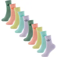 Adidas Originals Calcetines 'TREFOIL CREW 10 PAIRS' azul claro / amarillo claro / jade / lavanda / naranja claro