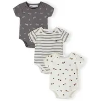 MINOTI Pijama entero/body crema / marrón / gris oscuro / negro