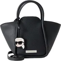 Karl Lagerfeld Bolso de mano 'IKON' negro / blanco