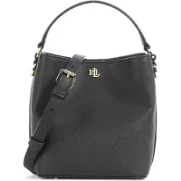 Ralph Lauren para mujer. 431969365001 Bolso saco Reese pequeño de piel cruzada negro (OSFA), Casual, outlet 2026.