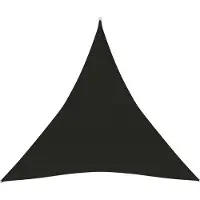 OEM Tela triangular de sombra - 3 x 3 x 3 metros - Negra - Resistente al viento y al agua, fabricada en HDPE - Protección UV del 90% - Parasol transpirable