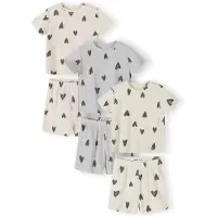 MINOTI Pijama crema / gris moteado / offwhite