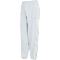 Adidas Pantalón deportivo 'Kit 3-Stripes Loose Cuffed' gris moteado / plata / blanco lana