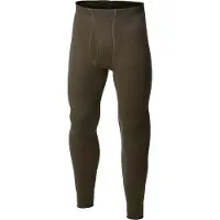 Woolpower - Long Johns With Fly 400 - Ropa interior merino size M, oliva