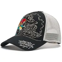 Ed Hardy Gorra '1971 Koi Fish' turquesa / rojo cereza / negro / blanco