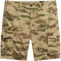 Superdry para hombre. M7110435A Pantalón corto ligero estilo paracaidista marrón (32), Casual, Camuflaje, Algodón, outlet 2026.