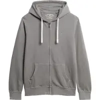 Superdry para hombre. M2014170A Sudadera con capucha clásica esencial con cremallera gris (XL), Casual, Algodón, outlet 2026.