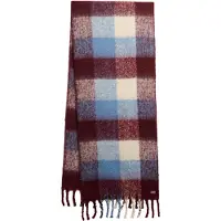 Superdry unisex. W9310084A Bufanda Check granate (OSFA), Casual, Poliéster, outlet 2026.