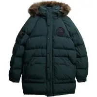 Superdry para hombre. M5012208A Parka Larga Everest Baffled verde (XXL), Casual, Poliéster, outlet 2026.