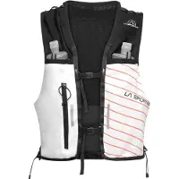 La Sportiva - Mochilas y cinturones trail/running - Ultra Trail Vest 10L White/Cherry Tomato - Talla L - Blanco