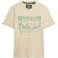 Superdry para hombre. M1012378A Camiseta Retro Outdoor Rlxd beige (XXL), Casual, Algodón, Manga corta, outlet 2026.
