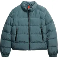 Superdry para mujer. W5012006A Chaqueta Sports Puffer azul (S), Casual, Poliéster, outlet 2026.
