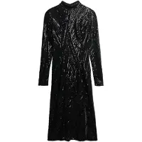 Superdry para mujer. W8012034A Vestido Open negro (XL), Fiesta, Poliéster, Manga larga, outlet 2026.