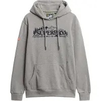 Superdry para hombre. M2014379A Sudadera Outdoor Scene Relaxed Hood gris (XXL), Casual, Sostenible, Algodón Reciclado, outlet