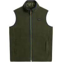 Superdry para hombre. M5012157A Chaleco Estate Fleece Gilet verde (XXL), Casual, Poliéster Reciclado, Sostenible, outlet 2026.