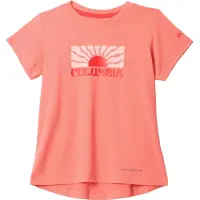 Columbia - Kid's Tech Trail Utility S/S Graphic Crew - Camiseta funcional size S, rojo