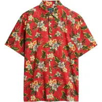 Superdry para hombre. M4010947A Camisa con estampado hawaiano rojo (XL), Casual, Modal, Manga corta, outlet 2026.