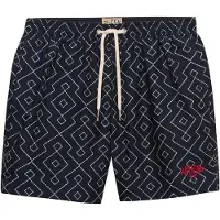 Superdry para hombre. M3010262A Bañador Premium Printed 15 marino (L), Beachwear, Poliéster Reciclado, outlet 2026.