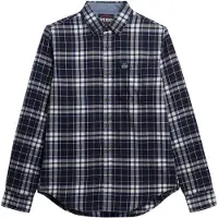 Superdry para hombre. M4011047A Camisa Lumberjack azul (S), Casual, Algodón, Manga larga, outlet 2026.