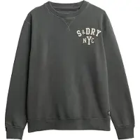 Superdry para hombre. M2014012A Sudadera Vintage Athletic Crew gris oscuro (S), Casual, Algodón, outlet 2026.
