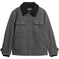 Superdry para hombre. M5011972A Chaqueta Merchant Wool Chore gris (XL), Casual, Lana, outlet 2026.