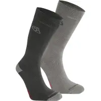 Craghoppers - Nosilife Travel Twin Pack Socks - Calcetines de trekking size 36-38, gris