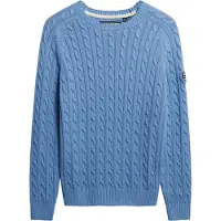 Superdry para mujer. W6110610A Jersey Slouchy Cable Knit azul (XL), Casual, Algodón, outlet 2026.