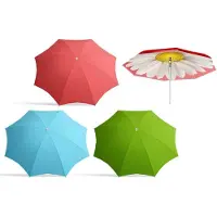 Atosa Parasol metálico oscilante de nailon , surtido de 3 colores, compatible con tubos de 29/32 mm, 240 cm de altura, varios colores. Talla única