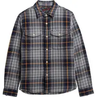 Superdry para hombre. M4011018A Camisa a Cuadros Pesada azul (L), Casual, Algodón, Manga larga, outlet 2026.
