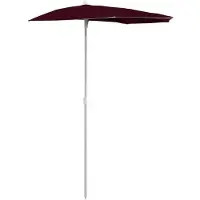 Markenlos Toldo para balcón, 180x90 cm, acero, color burdeos, resistente a los rayos UV