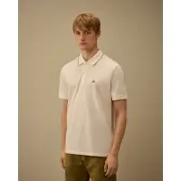 C.P. Company para hombre. RCCMPL722A005263W Polo Stretch Piquet blanco roto (M), Casual, Algodón, Manga corta, outlet 2026.