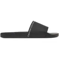 Calvin Klein Zapatos abiertos 'Essential Repeat Logo Pool' negro / blanco