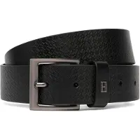 Tommy Hilfiger Cinturón 'Flag Plaque Embossed' negro
