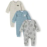 MINOTI Pijama entero/body ecru / marino / azul real / gris moteado