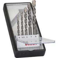 Bosch Juego de 5 brocas para hormigón CYL-3, línea Robusta, de 5 a 8 mm
