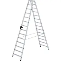 Munk Escalera de mano MUNK, bidireccional, con reposabrazos ergonómicos, 2 x 14 escalones