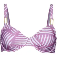 LASCANA Top de bikini lila / blanco