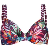 Venice beach Top de bikini aqua / naranja / burdeos / blanco