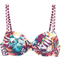 Venice beach Top de bikini aqua / naranja / burdeos / blanco