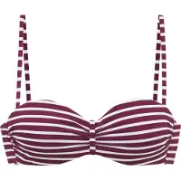 Venice beach Top de bikini burdeos / blanco