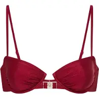 LASCANA Top de bikini rojo oscuro