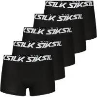 SikSilk Calzoncillo boxer negro / blanco
