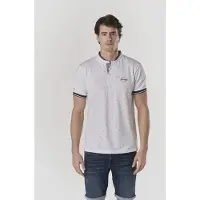 KOROSHI Camiseta azul / offwhite