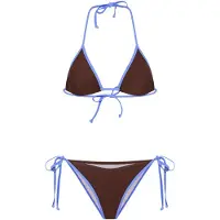 LASCANA Bikini azul denim / marrón oscuro