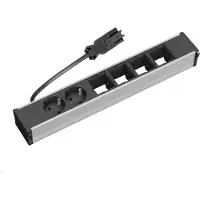 Bachmann CONI, tamaño grande, 2 tomas de corriente con conexión de protección, 4 tomas de corriente con interruptor diferencial