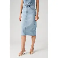 Levi's High Rise Back Slit Skirt Talla: W23 | Faldas Midi Outlet | Mujer