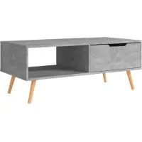 Syfax Mueble de TV madera de ingeniería gris hormigón 100x49,5x43 cm