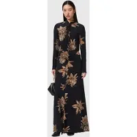 AllSaints Mina Dress Petra Black Talla: 4 | Vestidos Maxi Outlet | Mujer | Negro