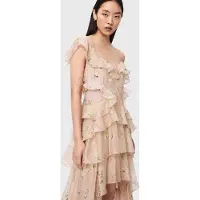 AllSaints Sienna Dress Empoli Pop Pink Talla: 8 | Vestidos Maxi Outlet | Mujer | Rosa